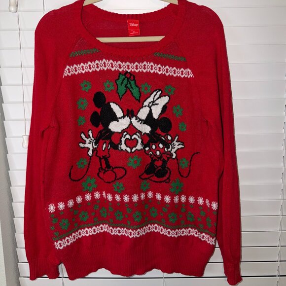 Vintage Disney Mickey and Minnie Christmas Sweater Size XL - Picture 1 of 15